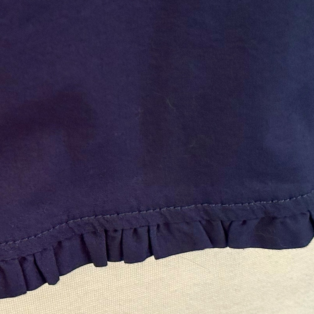 Anthropologie CocoYClub Lightweight Navy Jacket Ruffle Trim Zipper Size XL NWOT - Picture 7 of 13
